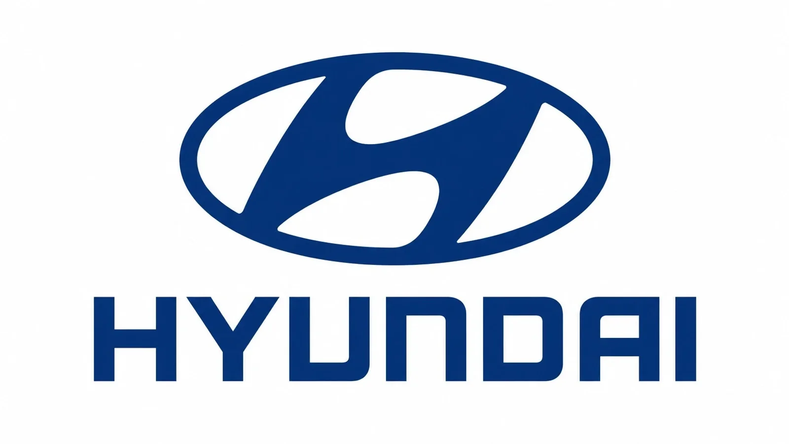 Logo Hyundai pe fundal alb